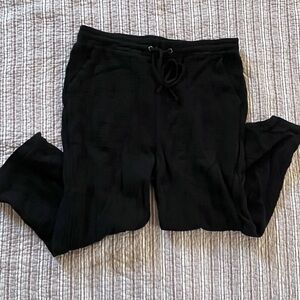 Jones New York Black Wide Leg Drawstring Pants